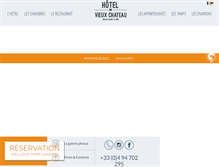 Tablet Screenshot of hotelvieuxchateau.fr